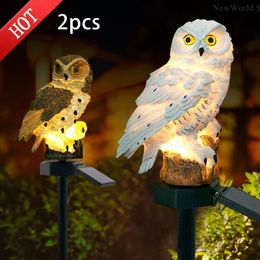 Garden Decorations Solar Powered LED Lights Owl Animal Pixie Lawn Lamps Ornament Waterproof Lamp Unique Christmas Outdoor 221108