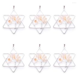 Pendant Necklaces 6Pcs/Lot Natural Light Citrine Gem Stone Tree Of Life Handmade Wire Color Wrapped Star Pendants For Jewelry Marking IN3809