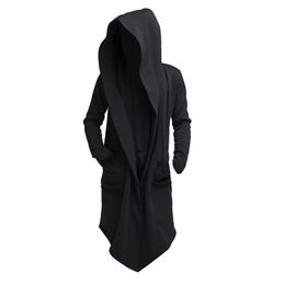 Women's Hoodies Sweatshirts Men Hooded Black Hip Hop Mantle Fashion Jacket long Sleeves Cloak Coats Outwear 221109