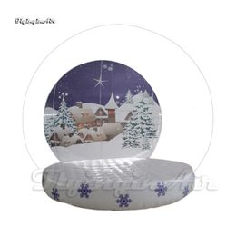 Outdoor Christmas Decorations Inflatable Snow Globe Photo Booth Human Size Customized Backdrop Christmas Yard Clear Bubble Dome