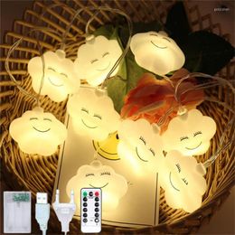 Strings LED String Lights Eyelash Cloud Children Bedroom Christmas Garland Lamp Chain Fairy Garden Party Wedding Decoration Home Outdoor