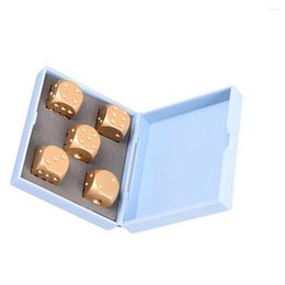 Baking Moulds 5 Pcs/Set Aluminium Alloy 16mm 6 Sided Cubes Spot Dice Round Corner With Box For Home Party Play Board Games