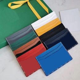 Luxury Designers Card Holders With Box Fashion Wallets Women Purse Microfiber leather Double sided Credit Cards Mini Wallets 5 Slots 13 colors HQP5022