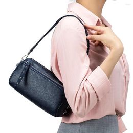 Evening Bags Fashion Genuine Leather Bag Women Real Cow Under Arm Shoulder High Quality Female Crossbody Purses For