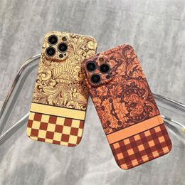 Smooth Designer Phone Cases For Iphone 14 Pro Max 13 12 11 Set Max Checkered Pattern Shockproof Pot Fashion Luxury V 22110902CZ