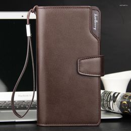 Wallets PU Leather Men Clutch Bag Multifunctional Coin Purse Retro Zipper Mobile Phone Bags Multi-card Case