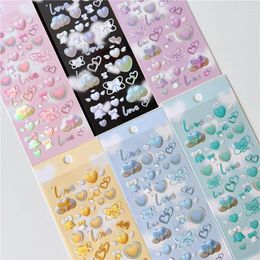 Gift Wrap Korean Ins Romantic Heart Style Goo Card Sticker DIY Scrapbook Collage Phone Diary Star Chasing Decoration