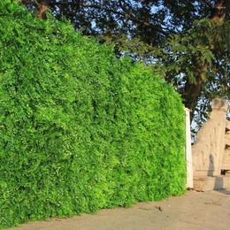 Decorative Flowers Outdoor Artificial Boxwood Ivy Hedge Privacy Fence Wall 10"X10" UV Proof Grass Mats Plastic Plants For