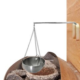 Bowls Sauna Oil Cup Hanging Metal Holder With Chain Stainless Steel Essential Fragrance Diffuser Bowl