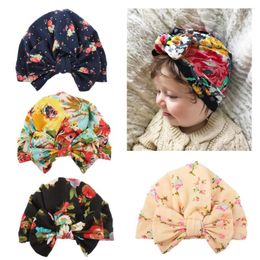 Hats On Sale 1pcs 2022 Arrival Knotted Flower Head Kids Bow India Boys Girls Beanies Cotton Children Caps