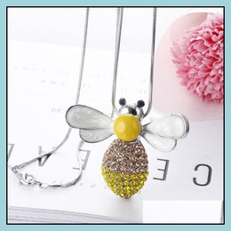 Pendant Necklaces Chokers Necklaces Gold Sier Colour Necklace Luxury Jewellery Animal Bee Pendant Drop Delivery Pendants Dhzwo