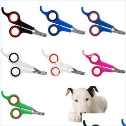 Dog Grooming Pet Nail Scissors Household Small Cats Dog Grooming Trimmer Animal Cutter Drop Delivery Home Garden Supplies Dh1Ht