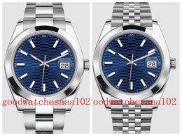 2022 Luxury new version Men's Fashion Wristwatches 41mm Blue Dial Blue Luminescent 126334 126331 126300 Automatic 2813 Movement Two Tone Gold Men's Watches