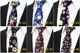 Bow Ties Wild Explosion Models Casual Fashion Cotton Flowers Men's Tie Narrow Version 6cm Wedding Groom Decoration