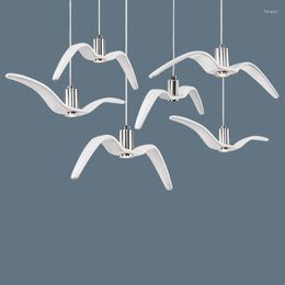 Pendant Lamps Modern Bird Design Lamp Living Room Led Chandeliers Lighting Creative Seagull Light Bedroom Dining Kitchen Hanging