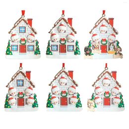 Christmas Decorations Tree Ornaments Personalised Family Victorian House Hanging Pendants For Home Decoration Pendant Drop