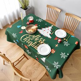 Table Cloth Christmas Decoration Tablecloth Cotton Linen Nordic Style Non-slip Waterproof Cover Tree Home Decor