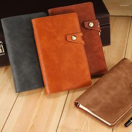 Retro Travel Handbook Notebook Soft Leather With Loose-leaf Business Simple And Thicker Students'diary