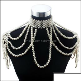 Pendant Necklaces Pendant Necklaces Pendants Jewellery Florosy Long Bead Chain Chunky Simated Pearl Necklace Body For Women Costume Ch Otowa