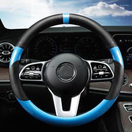 Steering Wheel Covers 38CM Car Anti-Slip Leather Auto Steering-Wheel Cover Car-styling Bling Accessories