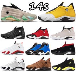 red canes NZ - 14 14s Laney Men Basketball Shoes Ginger candy cane Winterized Fortune gym red Blue desert sand defining moments Black Toe Hyper Royal mens sports Trainers sneakers