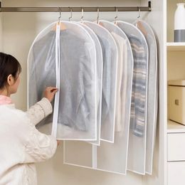 3Pcs/set Garment Top Clothes Hanging Dust Cover Wedding Dress Cover Suit Coat Storage Bag Wardrobe Hanging Clothing Organiser