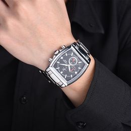 2020 LONGBO Military Men Stainless Steel Band Sports Quartz Watches Dial Clock For Men Male Leisure Watch Relogio Masculino 80009283L