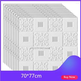 Window Stickers 3D Stereo Wall Self-Adhesive Ceiling Decorative Panels Roof Foam Wallpaper Living Room Home Decor TV Background