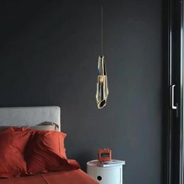 Pendant Lamps Luxury Modern Penadant Chandelier Lights E14 Crystal Copper Model Bedroom Light Bedside Bar 2022 Ceiling