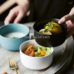 Bowls 4.5 Inch Nordic Ceramic Rice Bowl Household Tableware Eating Soup Matte Salad Small Baking