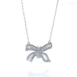 Pendant Necklaces Luxury Butterfly Diamond Real Tibetan Silver Statement Wedding Pendants Necklace For Women Bridal Jewellery