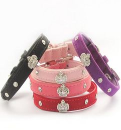 ARMI Store Rhinestone Crown Charm Decoration Pet Dog Collar Cat Collars Princess per cani 6041024 Forniture per guinzagli del cucciolo G4858467849