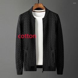 Men's Sweaters Men Arrival Fashion Autumn Winter Knitted Cardigan Stand Collar Knitwear Youth Sweater Thick Jacket Plus Size MLXL2XL3XL4XL