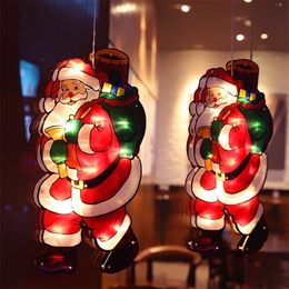 Christmas Decorations Decoration Lighted Window Hanging Decor Xmas Lights with Suction Cup Hook for Party Showcase Home 221109