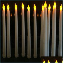 Candles 30 Pieces 11 Inch Led Battery Operated Flickering Flameless Ivory Taper Candle Lamp Stick Wedding Table 28Cmhamber T200108 D Dhikg