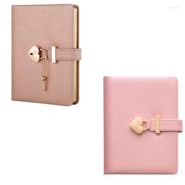 Heart Shaped Combination Lock Diary With Key Personal Organizers Secret Notebook Gift For Girls And Women