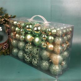 Party Decoration 100Pcs Durable Christmas Balls Anti-wear Hanging Ball Decor Eye-catching Weather Proof Beautiful Glitter