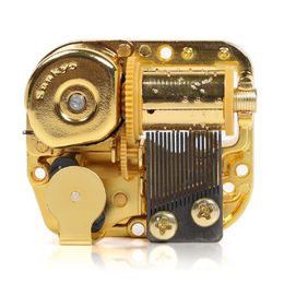 Decorative Objects Figurines Sankyo 18 Note Windup Gold Plating Clockwork Mechanism DIY Music Box Movement for 221108