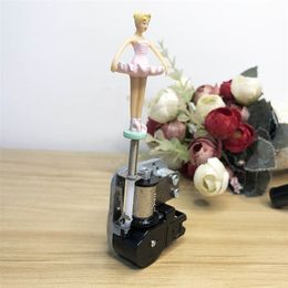 Decorative Objects Figurines Music Box Ballerina Mechanism with Flexible Rotating Shaft Furniture Table Top Birthday Present 221108