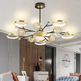 Chandeliers Living Room Nordic Chandelier Post Modern Minimalist Light Luxury 2022 Creative Home Bedroom Starry Dining