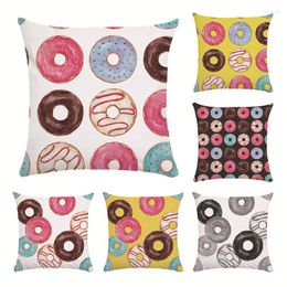 Pillow Colorful Cartoon Cute Chocolate Candy Donuts Pretty Pattern Color Party Home Decor Sofa Throw