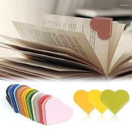 Creative PU Leather Love Book Page Clip Mini Business Student Library Portable Gift Heart Bookmark