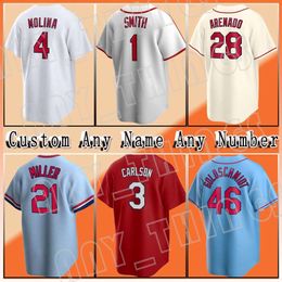 4 Yadier Molina Custom 28 Nolan Arenado Baseball 46 Paul Goldschmidt Jerseys 11 Paul DeJong 1 Ozzie Smith 3 Dylan Carlson Adam Wainwright Albert Pujols Andrew Knizner