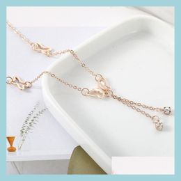 Anklets Temperament Butterfly Single Drill Tassel Anklet Female Korean Fashion Bracelet Accessories Wholesale Dhs Drop Delivery Jewel Dhkyb