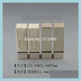 Packing Bottles 10/30/50Pcs 12 1Mm Mould Filling Diy Empty 4G Gold Square Lipstick Tube Mouth Wax Lip Rugose Gold/Sparkle Drop Delive Dhyxz