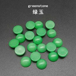 4/6/8/1012/14MM Gemstone Cabochons Natural Synthetic Stone Beads Green Jade Cabochons for Earring Necklace Bracelet