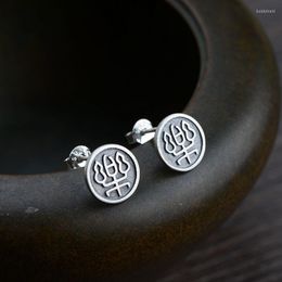 Dangle Earrings Ancient Ways Process Wholesale Women And Contracted Pure Fresh Text Word Silver