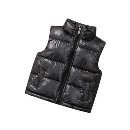 Waistcoat Autumn Winter Children Warm Thicken Vest Coat Baby Kids Outerwear Clothing Boys Girl Shiny Down Jackets 221109