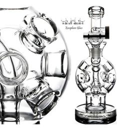 USA 9 inches "Exosphere" Mini Fab Egg hookahs Dab Rig Matrix Perc glass bong elegant Faberge eggs Scientific Glass concentrate smoking water pipe 14mm joint