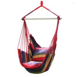 Hammocks Outdoor Canvas Camping Hammock Bend Wood Stick Steady Hamak Garden Swing Hanging Chair Hangmat Furniture A1